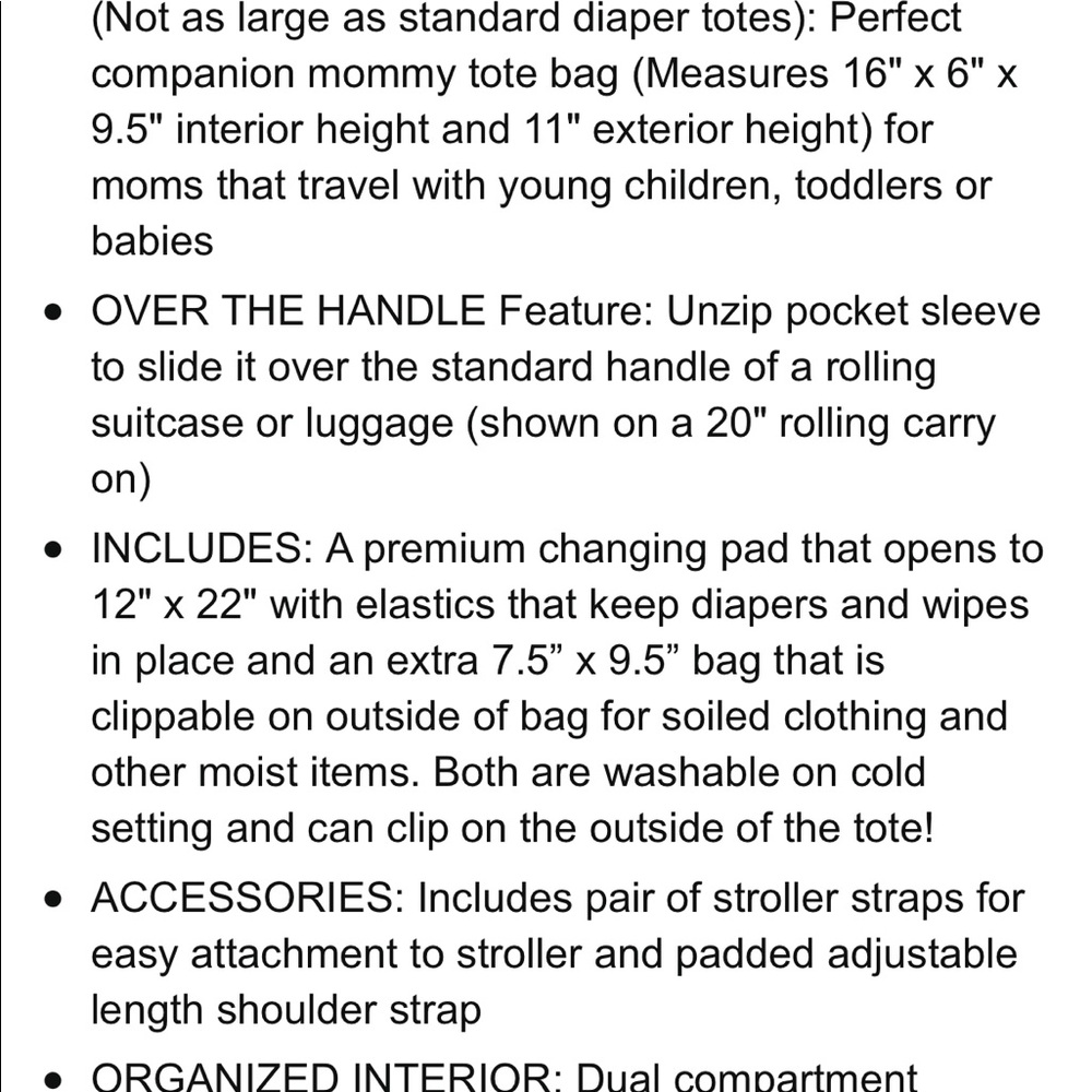 Black and White Polka Dot Diaper Bag Travel Set - Picture 7 of 7